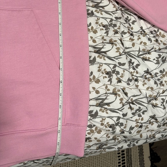 Maison Kitsune Pink Embroidered Cordless Hoodie - Picture 6 of 11